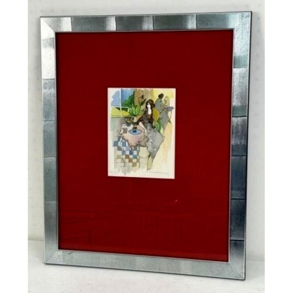 Itzchak Tarkay Lunch‎ Break Signed Numbered Serigraph Framed Art Print Excellent